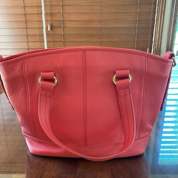 ORA DELPHINE Satchel Purse Pink Leather - Picture 2 of 6